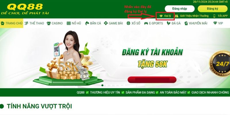 Hướng dẫn QQ88 về đăng ký làm đại lý